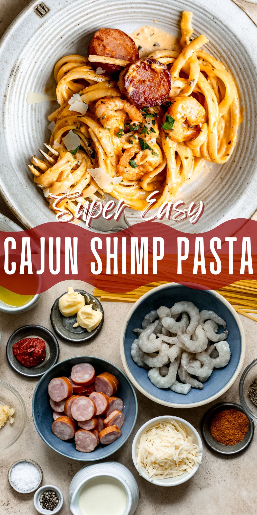 Creamy Cajun Shrimp Pasta - I Wash You Dry