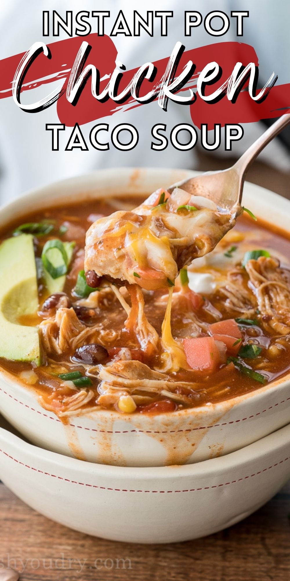 Instant Pot Chicken Taco Soup - I Wash You Dry