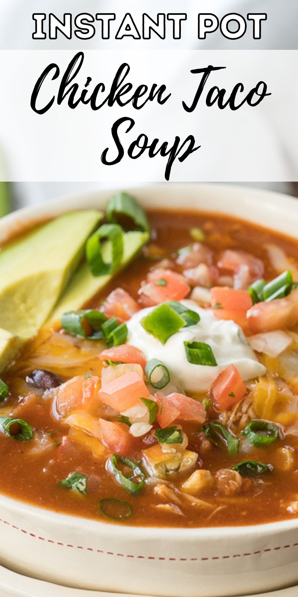Instant Pot Chicken Taco Soup - I Wash You Dry