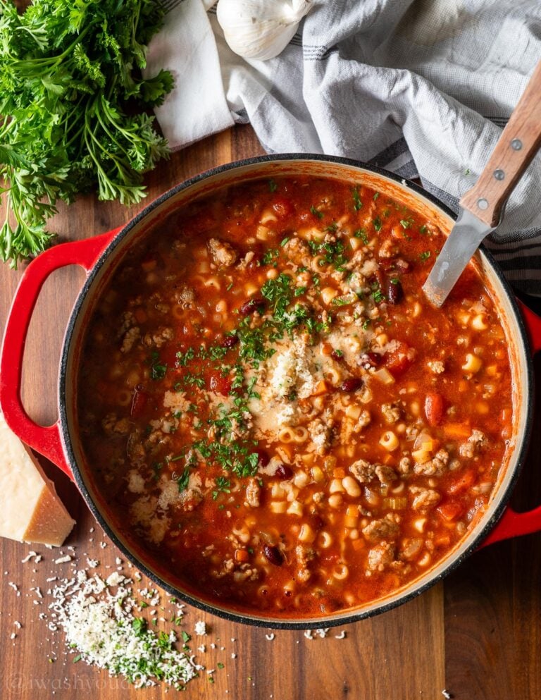 Pasta Fagioli with Sausage - I Wash You Dry