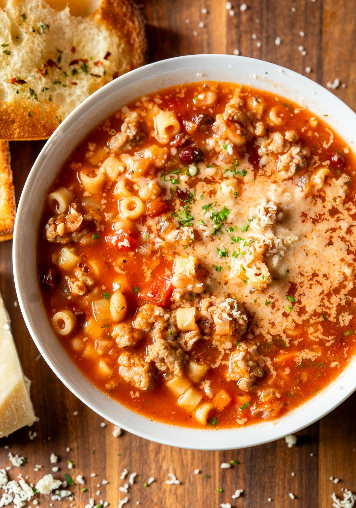 Pasta Fagioli with Sausage I Wash You Dry