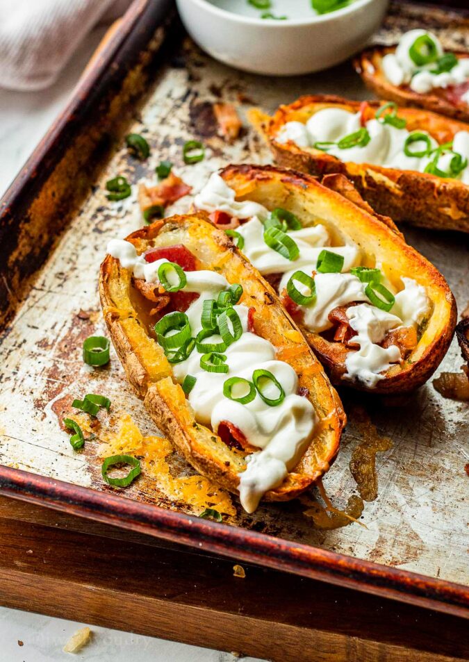 Crispy Baked Potato Skins - I Wash You Dry