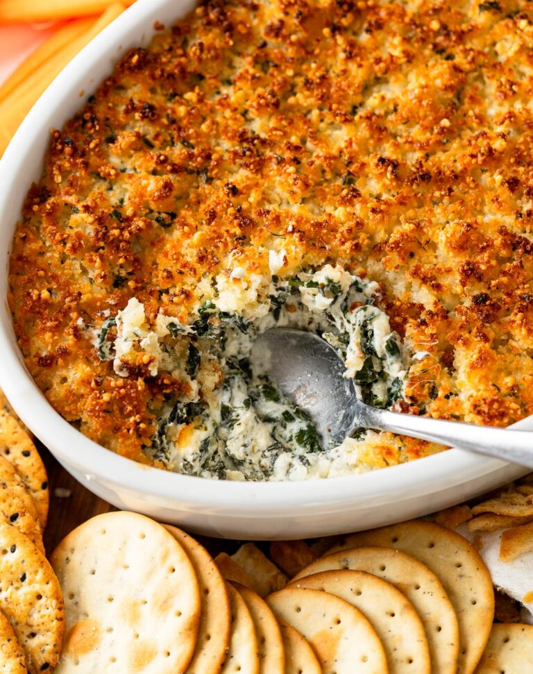 Parmesan Crusted Spinach Dip