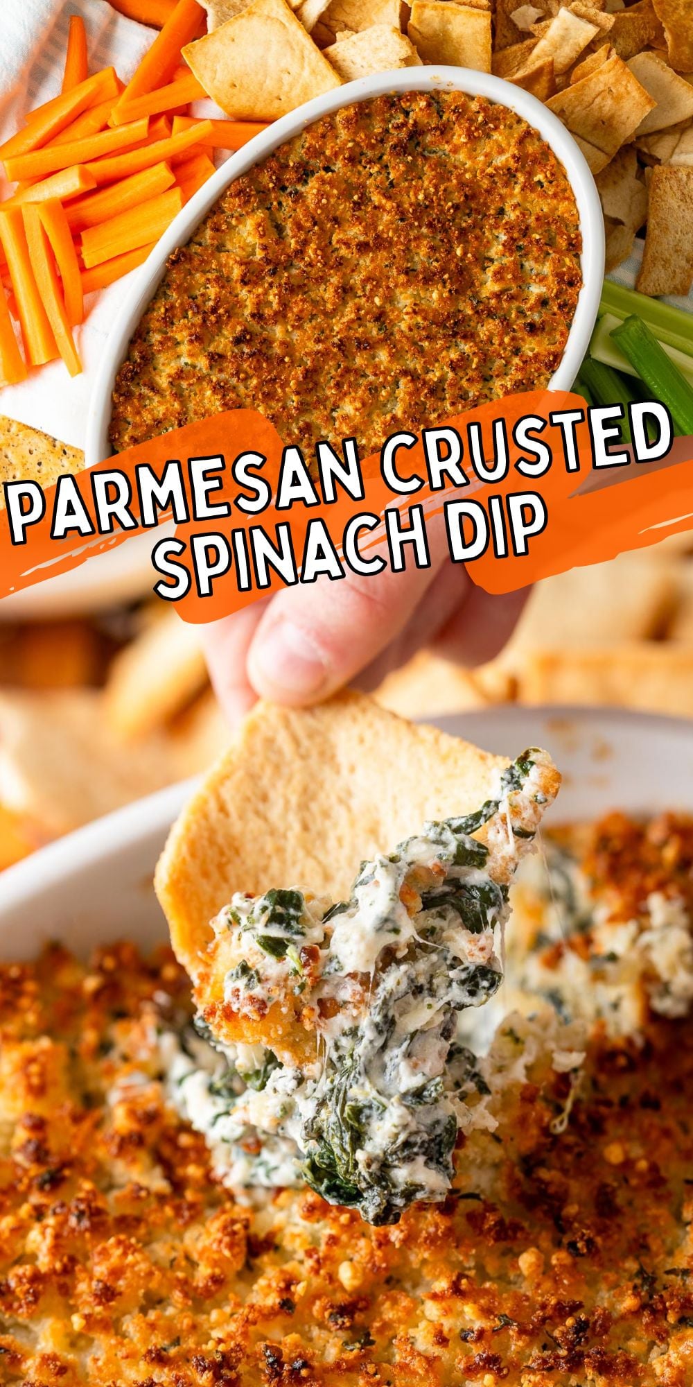 Parmesan Crusted Spinach Dip I Wash You Dry