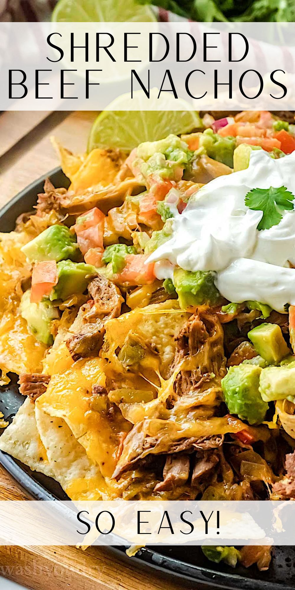 Slow Cooker Shredded Beef Nachos I Wash You Dry