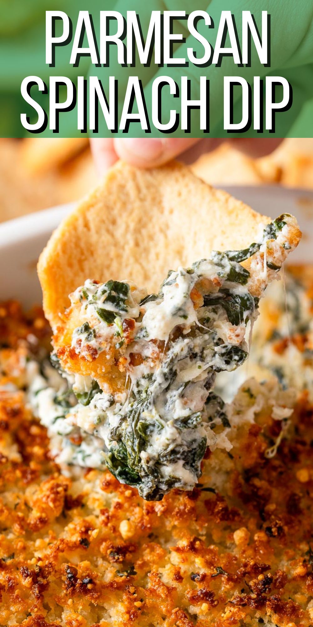 Parmesan Crusted Spinach Dip - I Wash You Dry