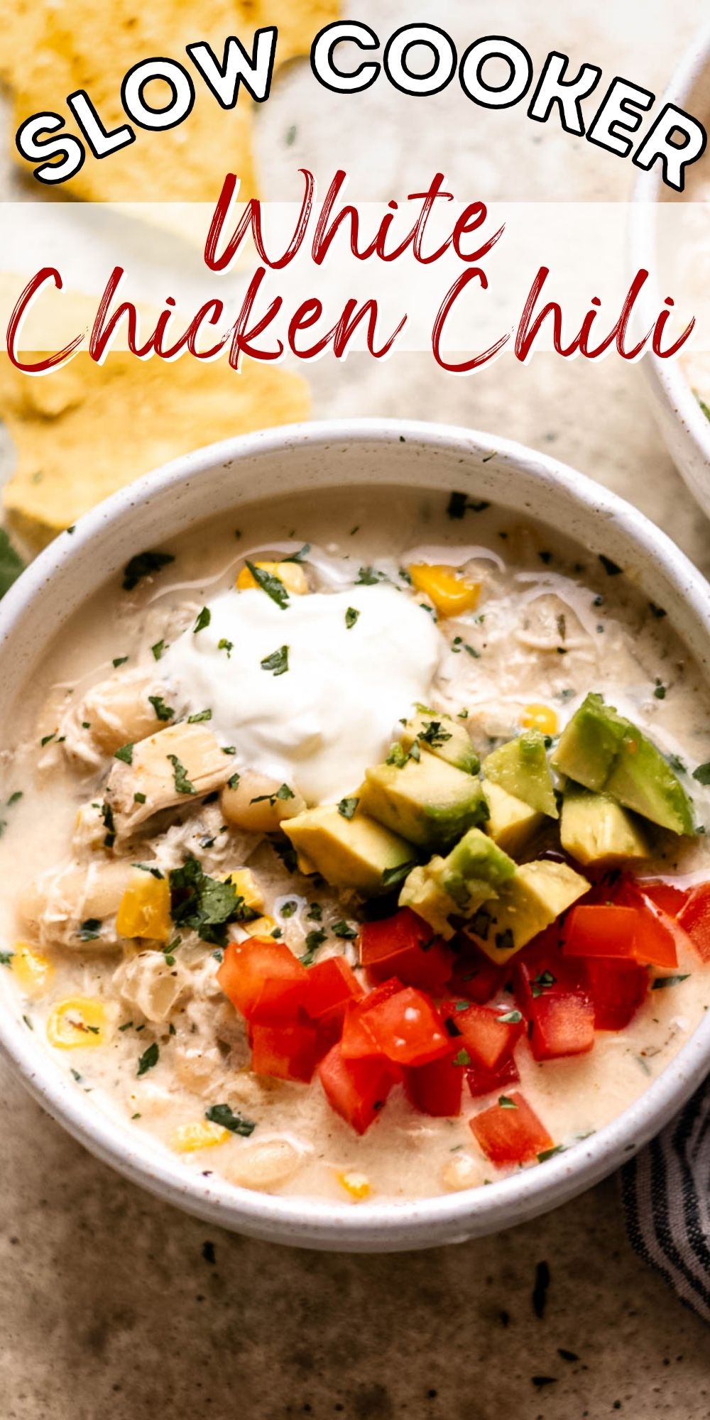 Slow Cooker White Chicken Chili - I Wash You Dry