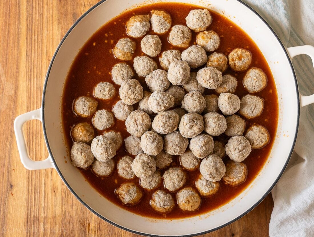 frozen meatballs in korean bbq sauce